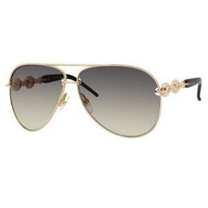 Authentic Gucci Marina Chain Aviator Sunglasses GG 4225/S Gold Black